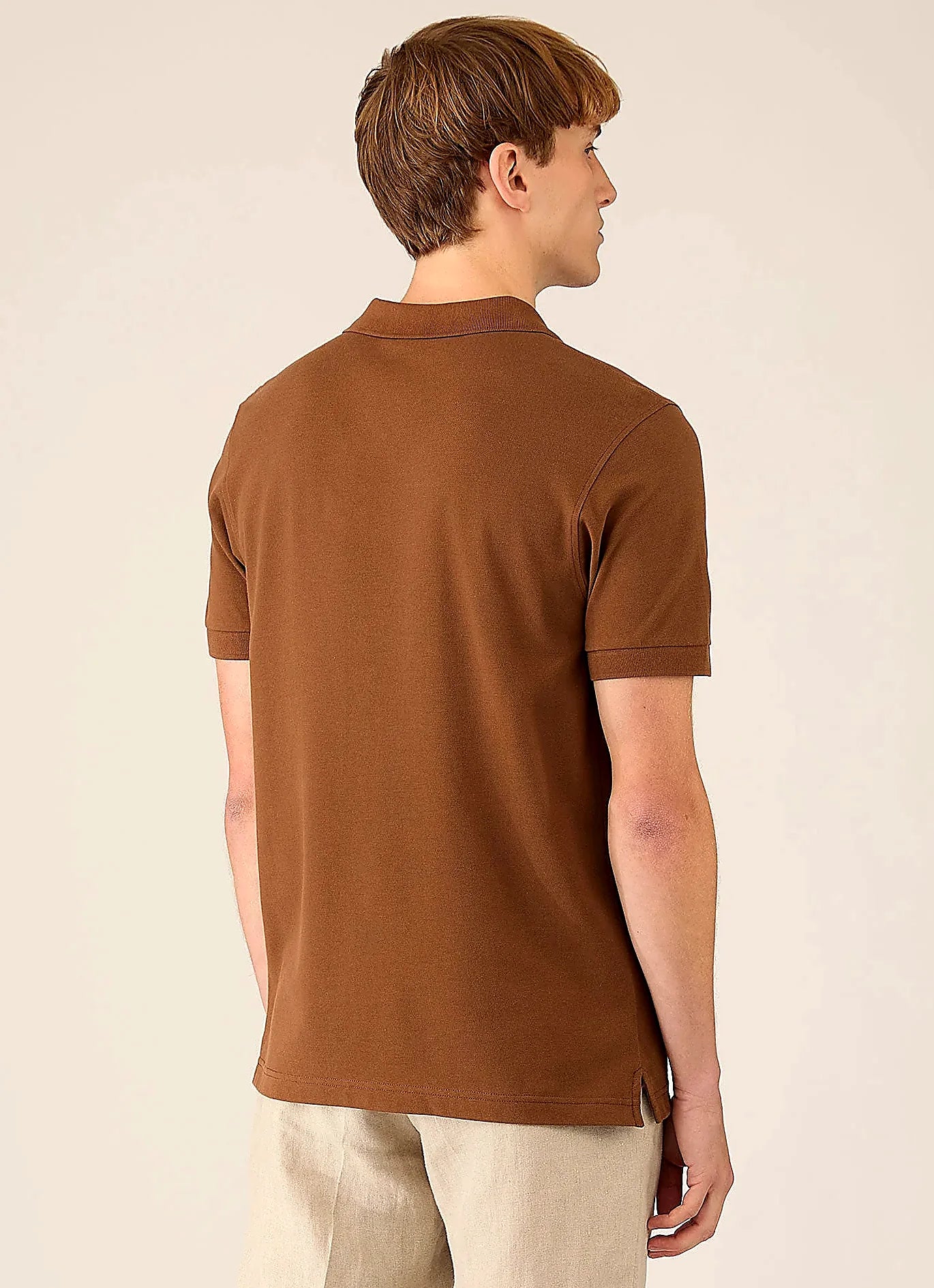 Men's supima cotton polo shirt in Bronze