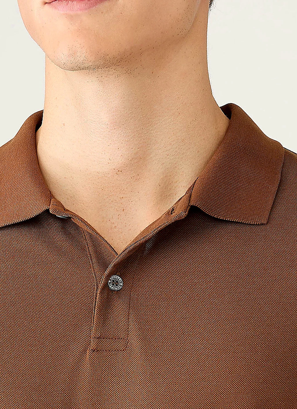 Bronze polo shirt for men, supima cotton