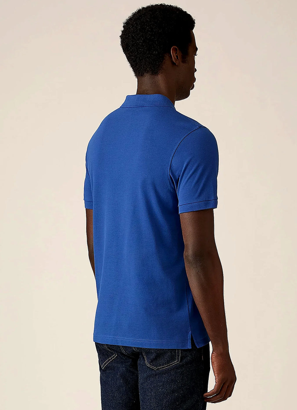Men's cotton polo shirt in Clear Night