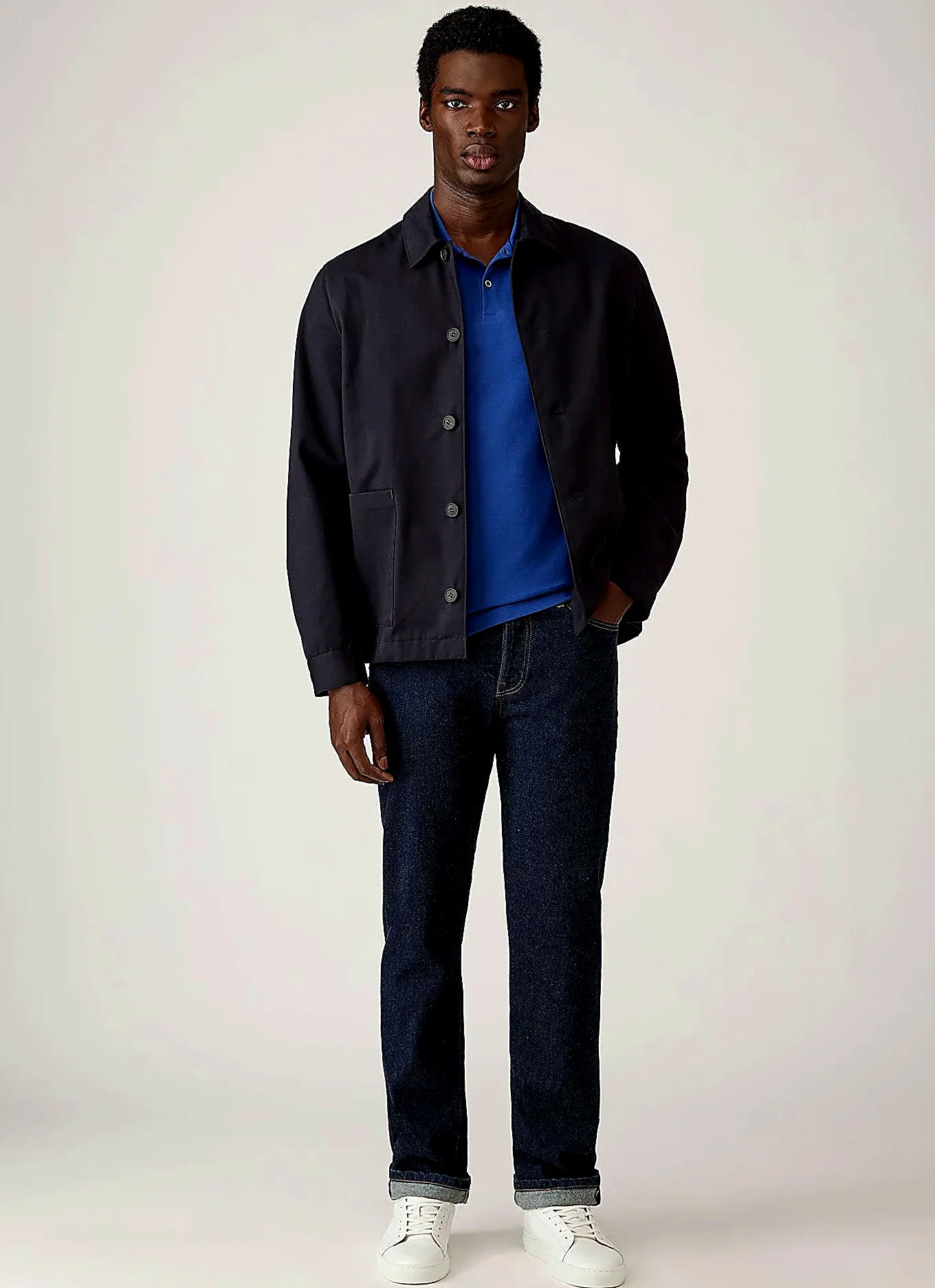 Clear Night polo shirt in cotton, slim fit