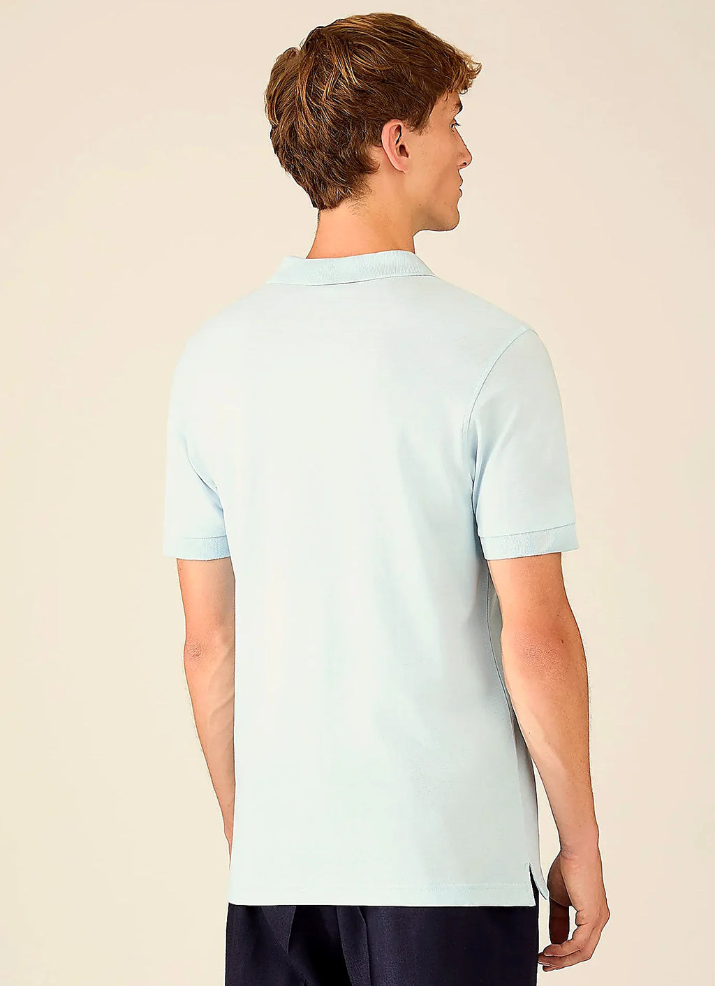 Men's supima cotton polo shirt in Frost Blue