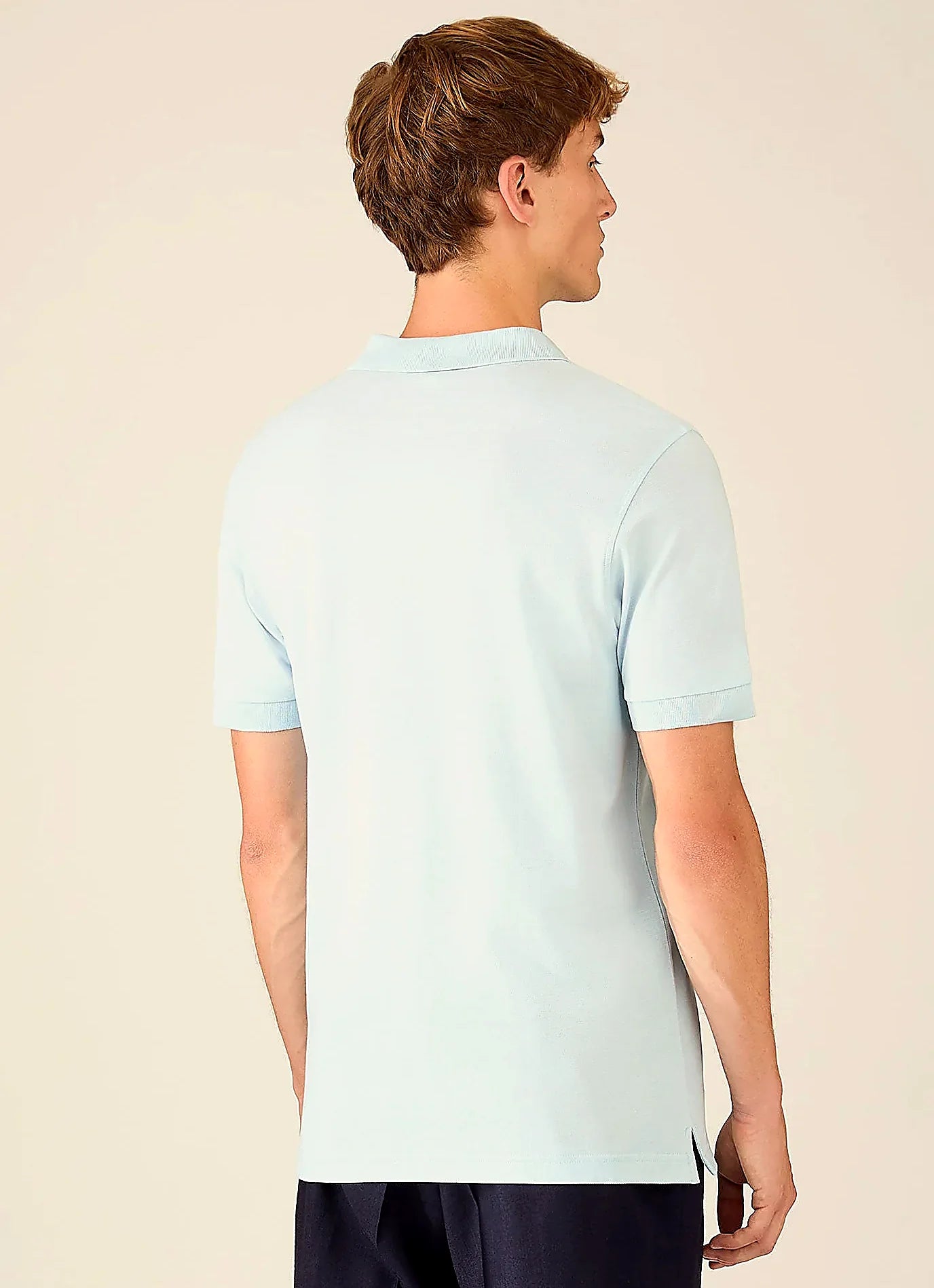 Men's supima cotton polo shirt in Frost Blue