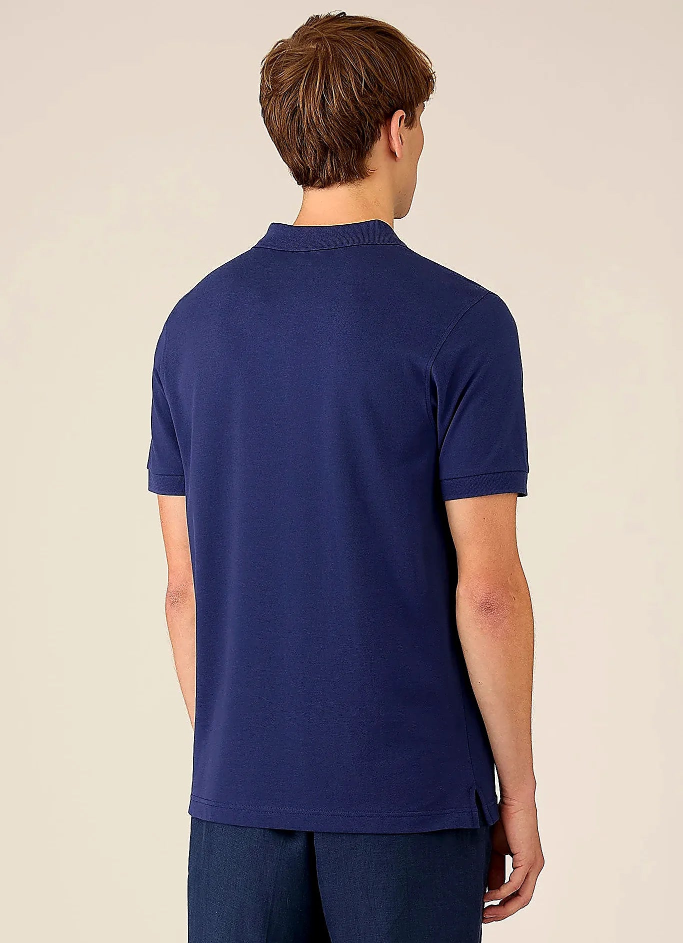 Men's supima cotton polo shirt in Ink Blue