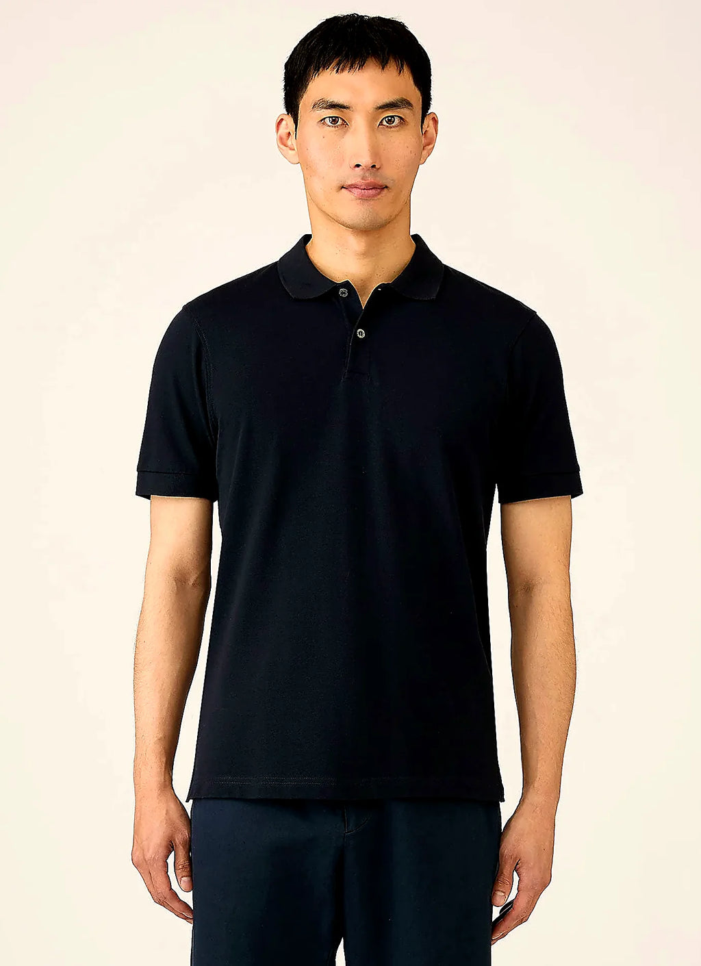 Midnight Navy cotton polo shirt for men