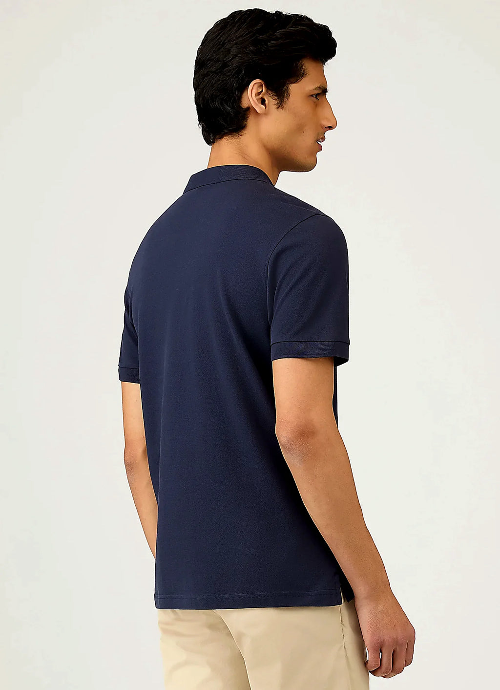 Men's cotton polo shirt in Navy