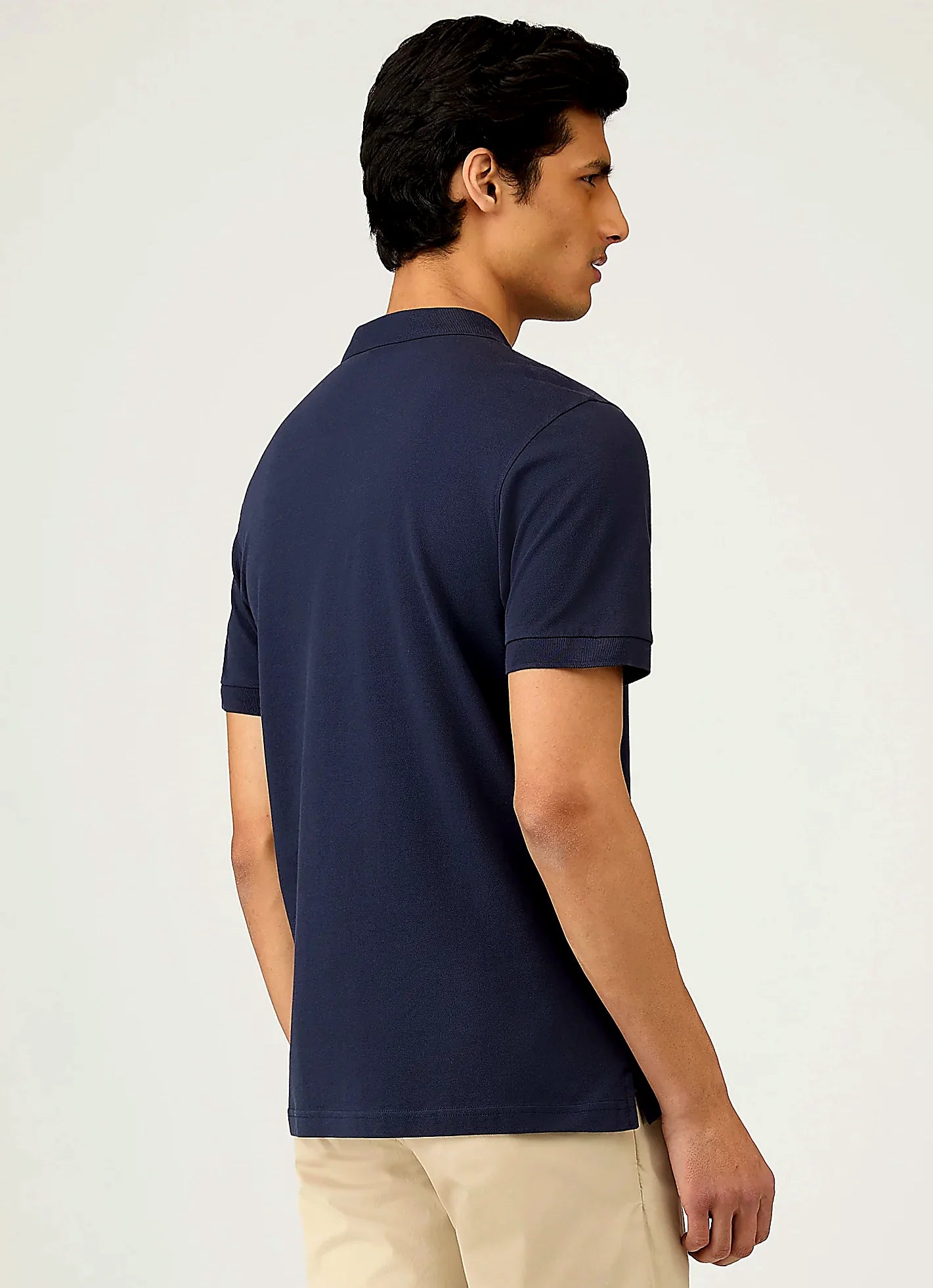 Men's cotton polo shirt in Navy