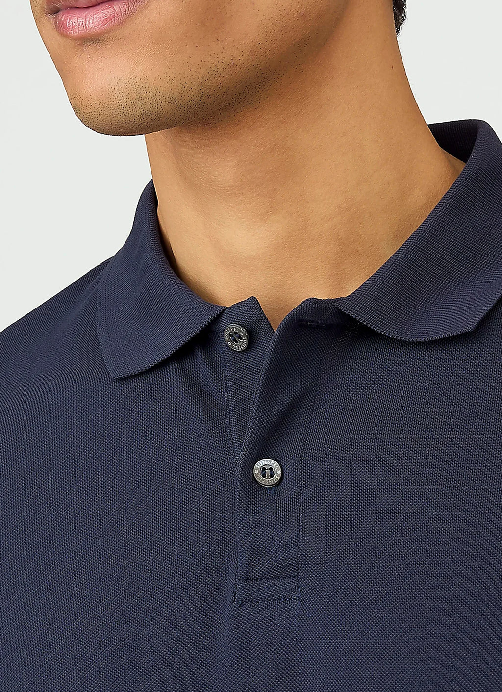 Navy polo shirt for men, cotton