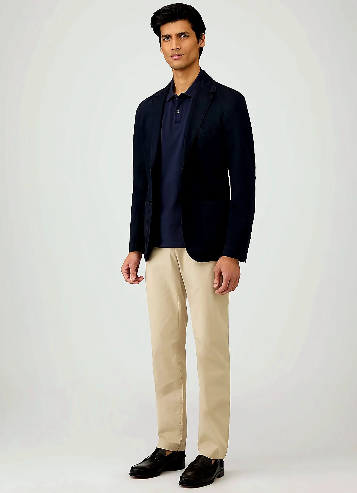 Navy polo shirt in cotton, everyday wear