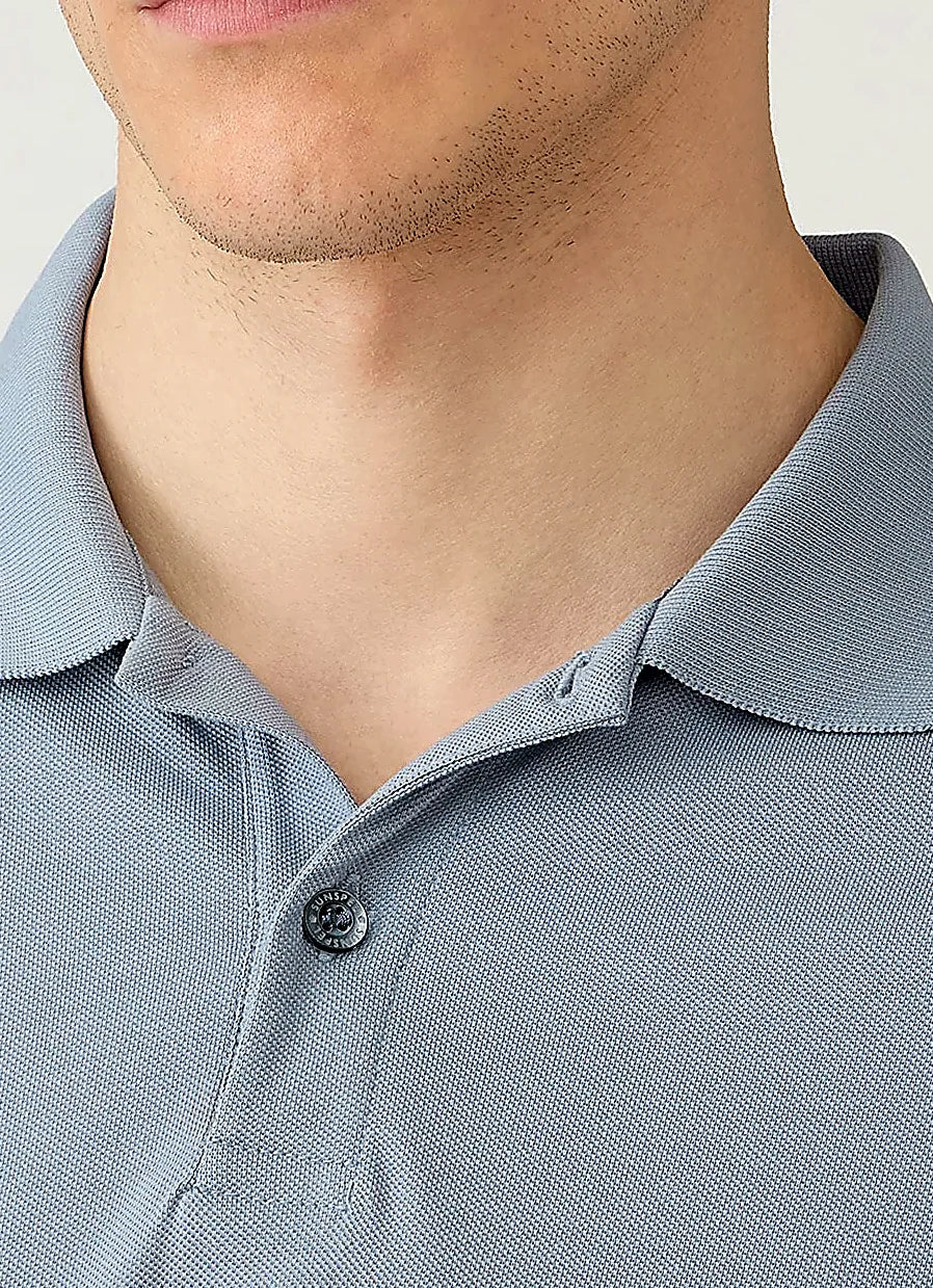 Powder Blue polo shirt for men, supima cotton