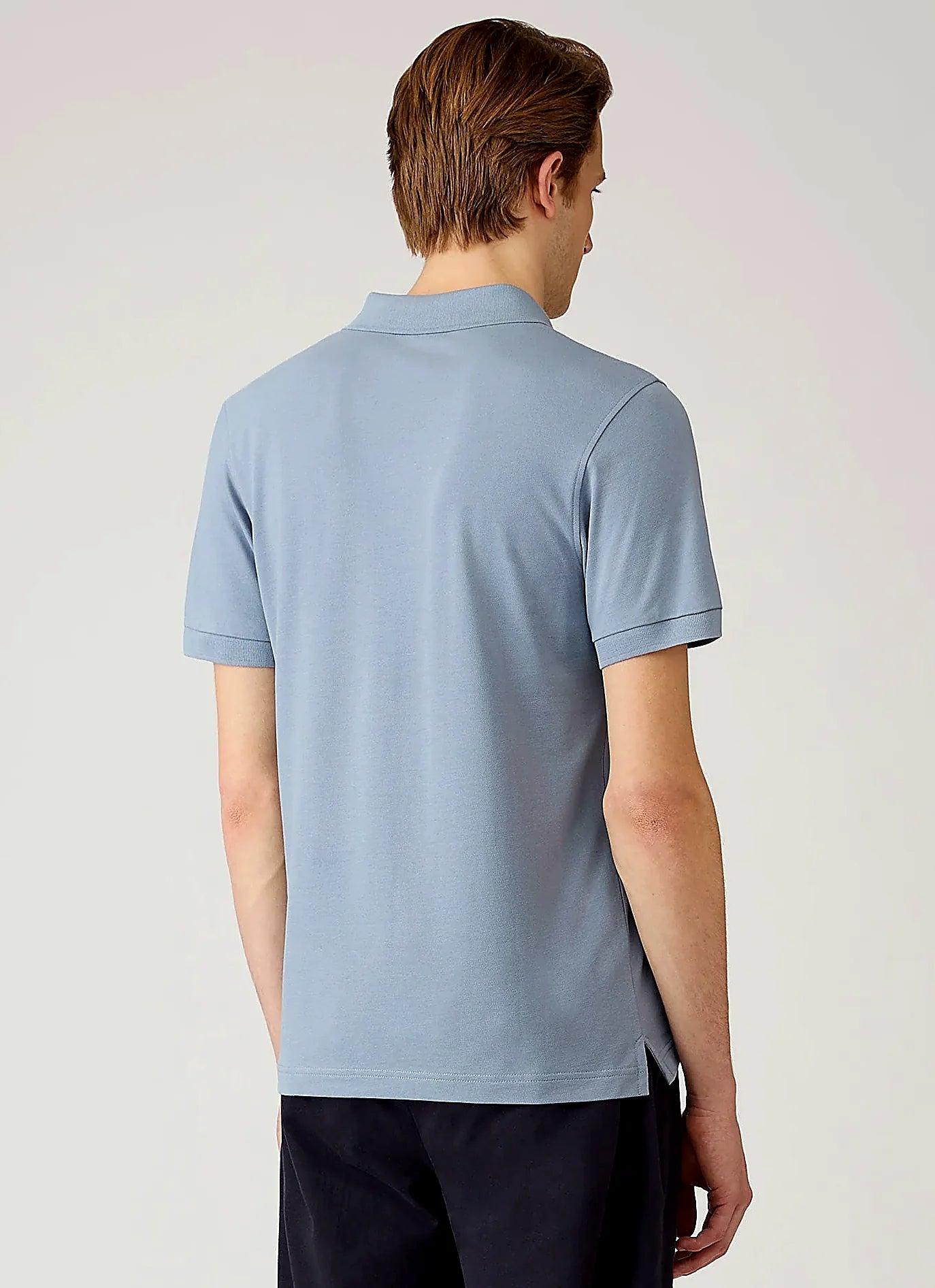 Men's supima cotton polo shirt in Powder Blue