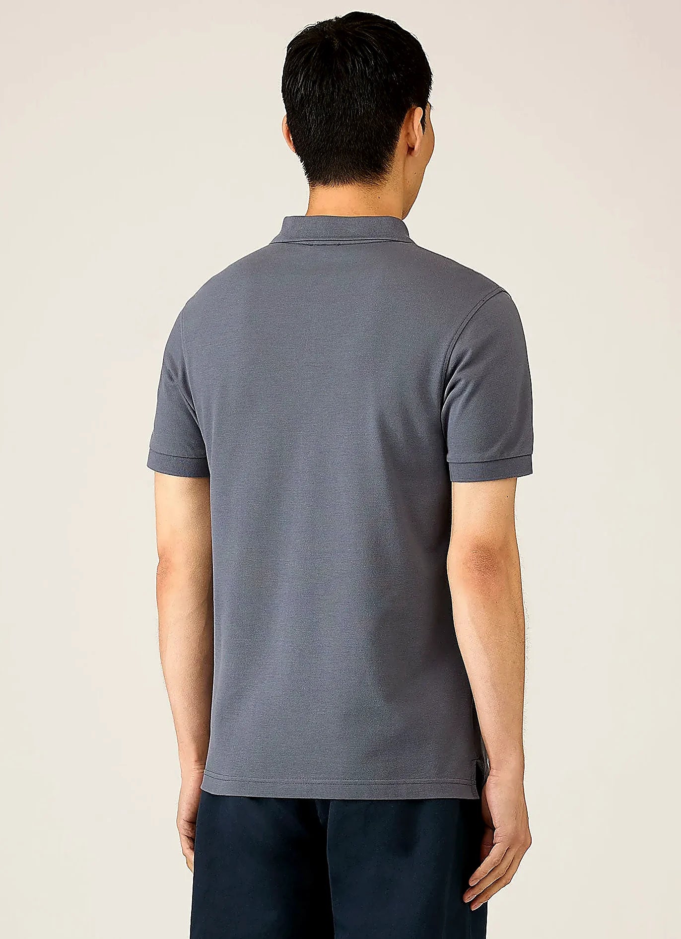Men's cotton polo shirt in Slate Blue