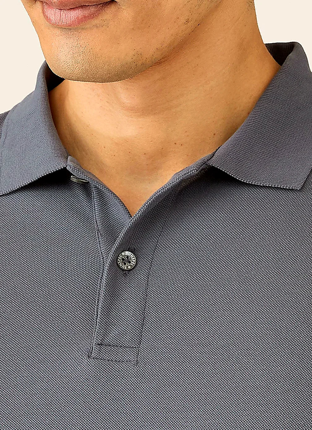 Slate Blue polo shirt for men, cotton