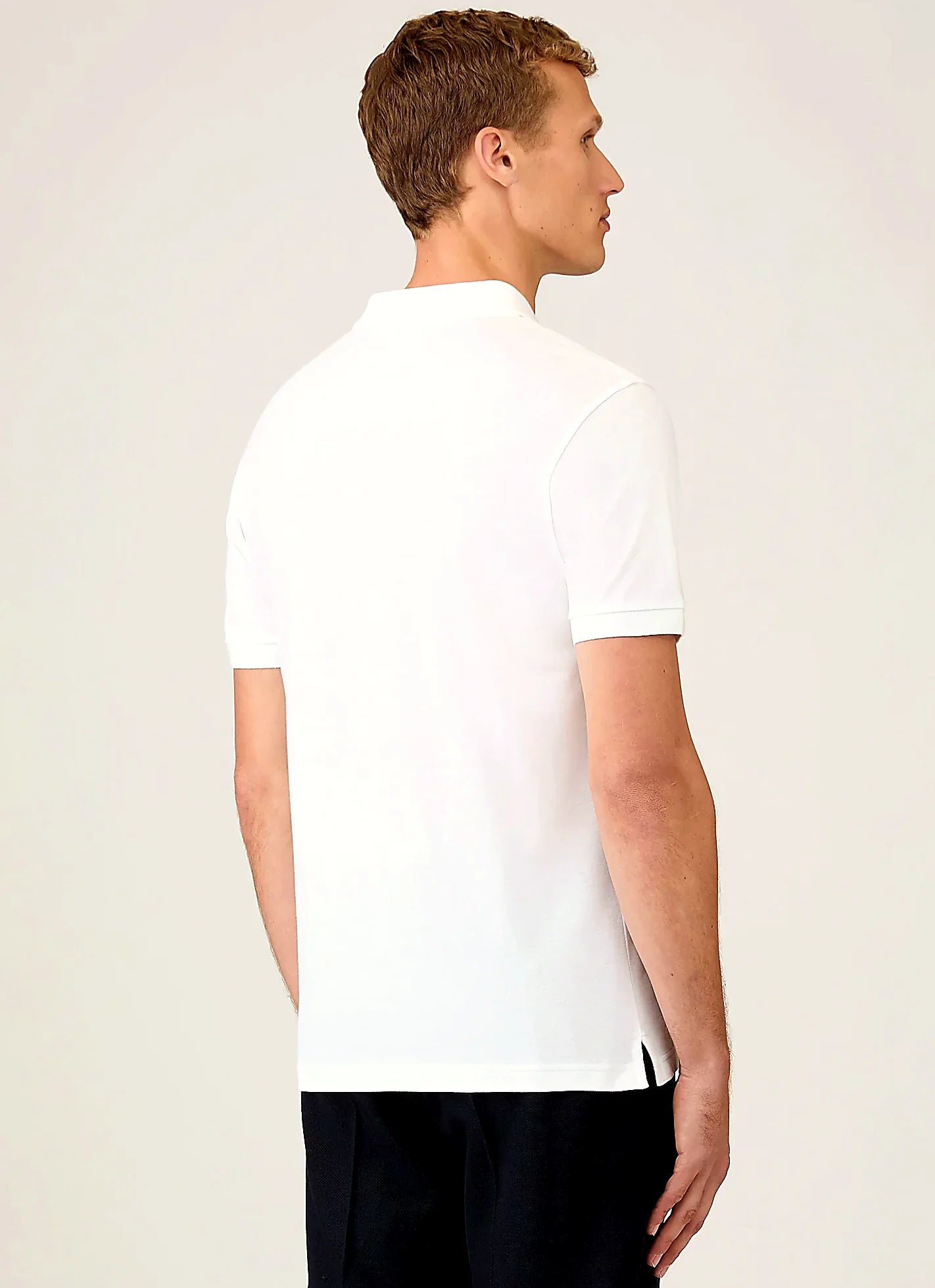 Men's cotton polo shirt in White