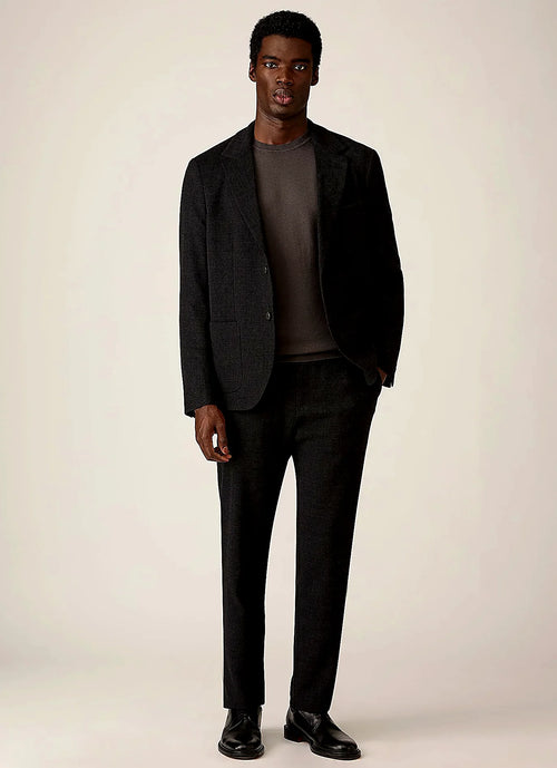 Anthracite crew neck jumper in sea island cashmere, everyday wear