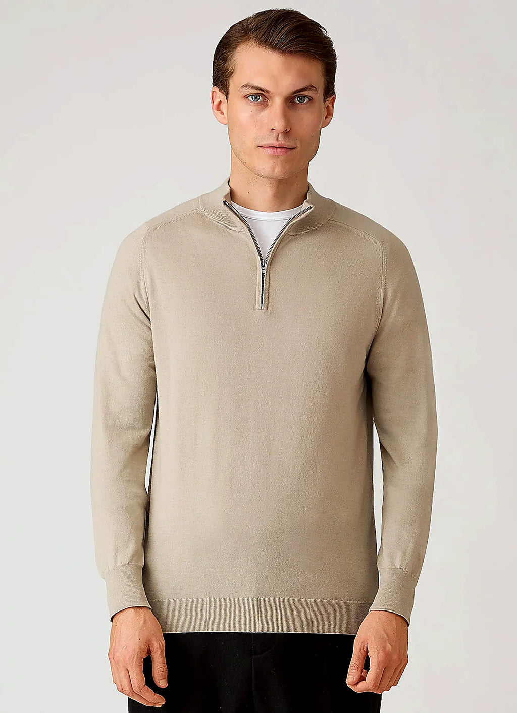 Stone sea island cashmere half zip jumper for men