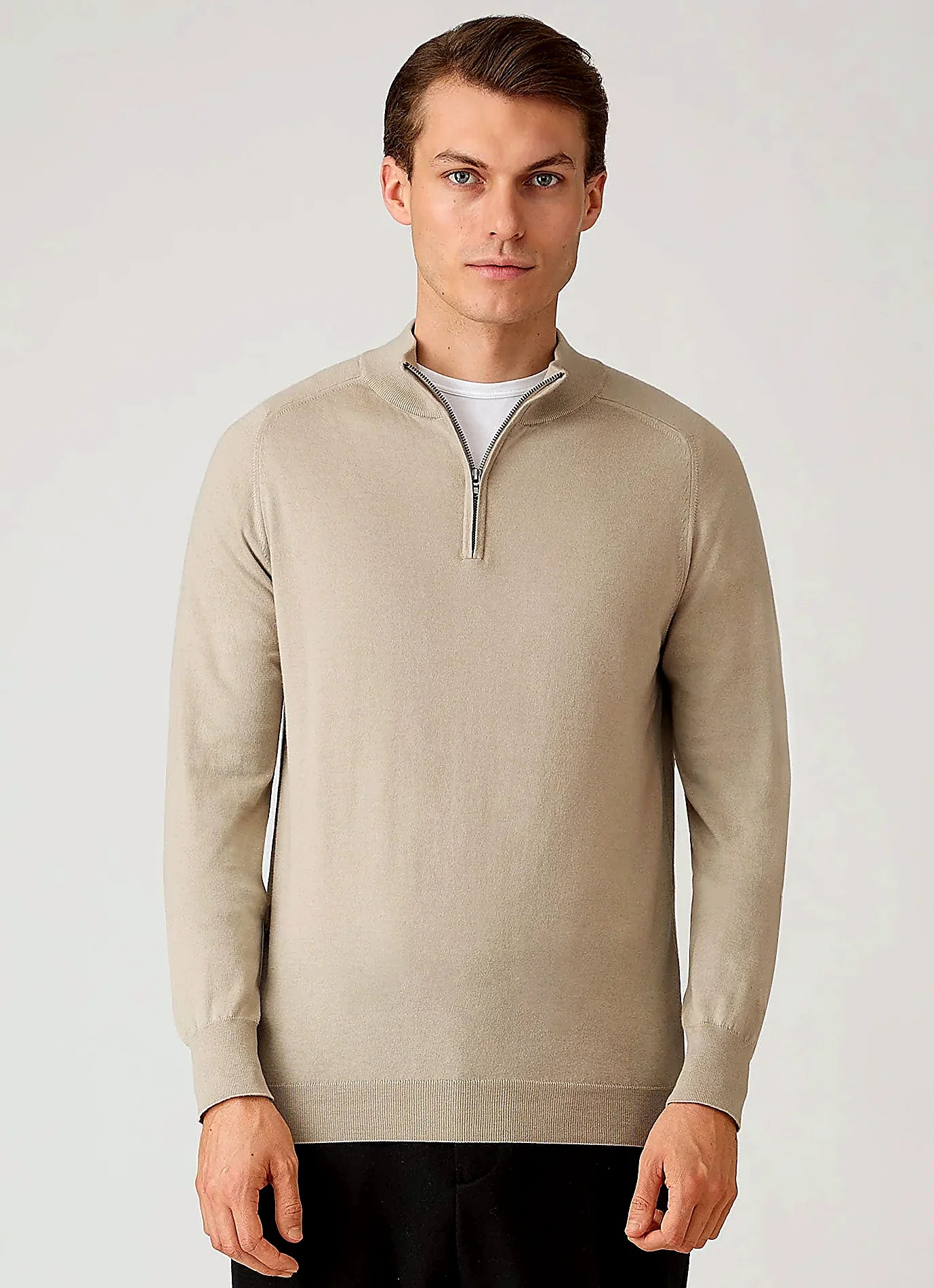 Stone sea island cashmere half zip jumper for men