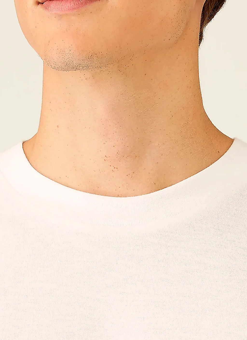 White T-shirt for men, silk cotton cashmere