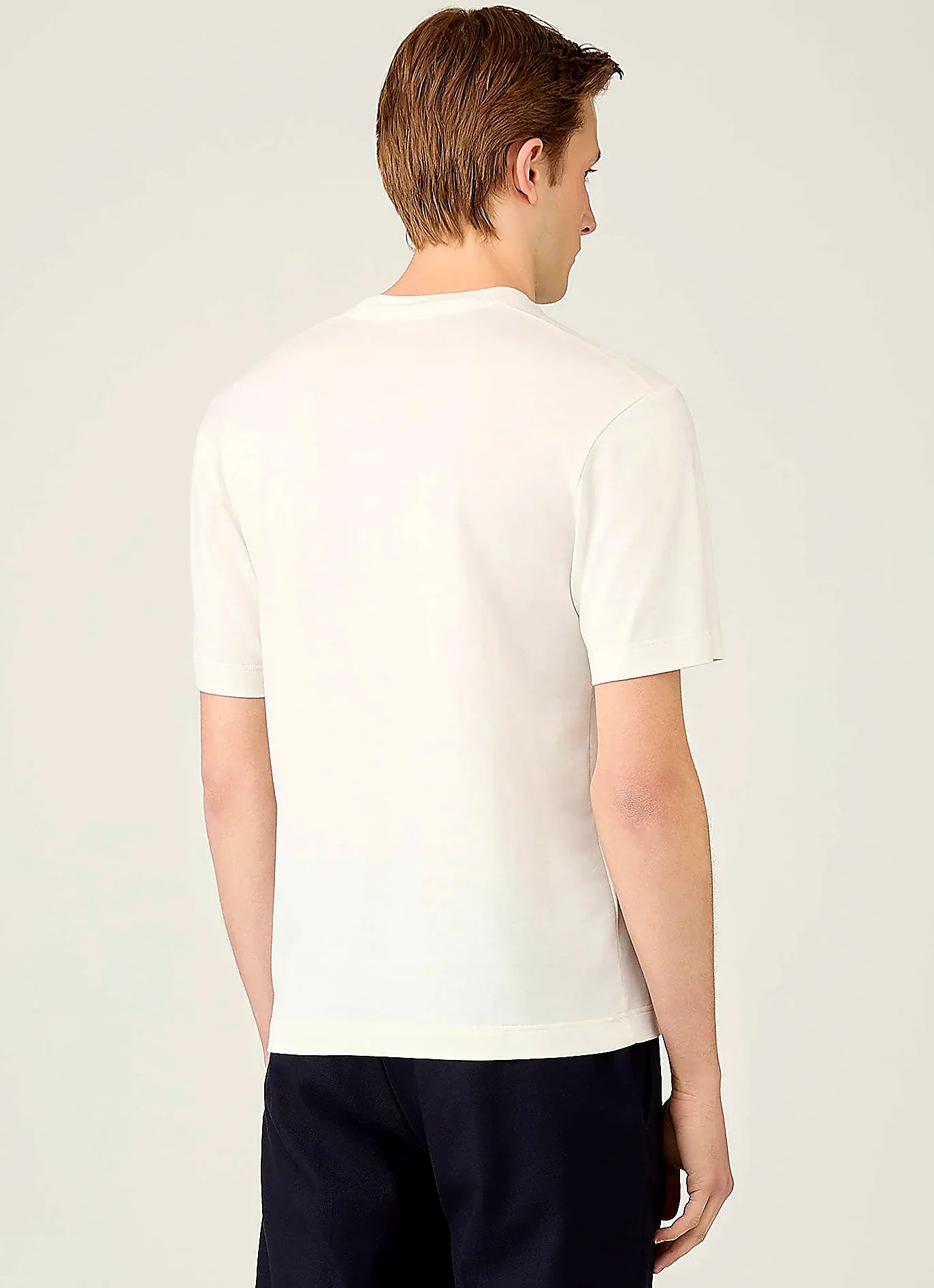 Men's silk cotton T-shirt in White