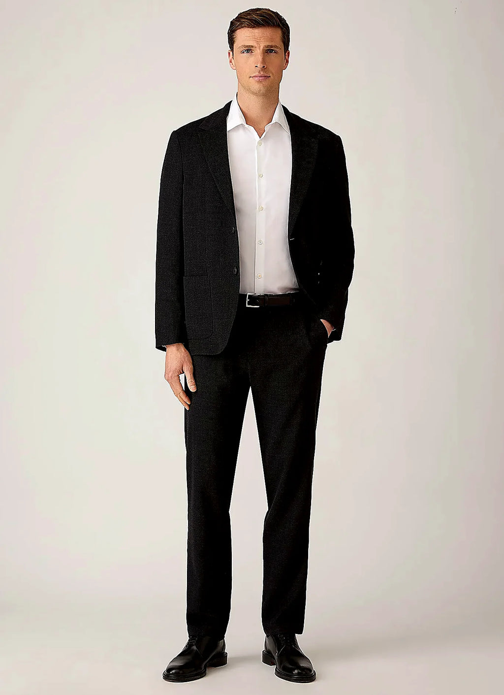 White Oxford shirt in two-fold cotton, regular fit