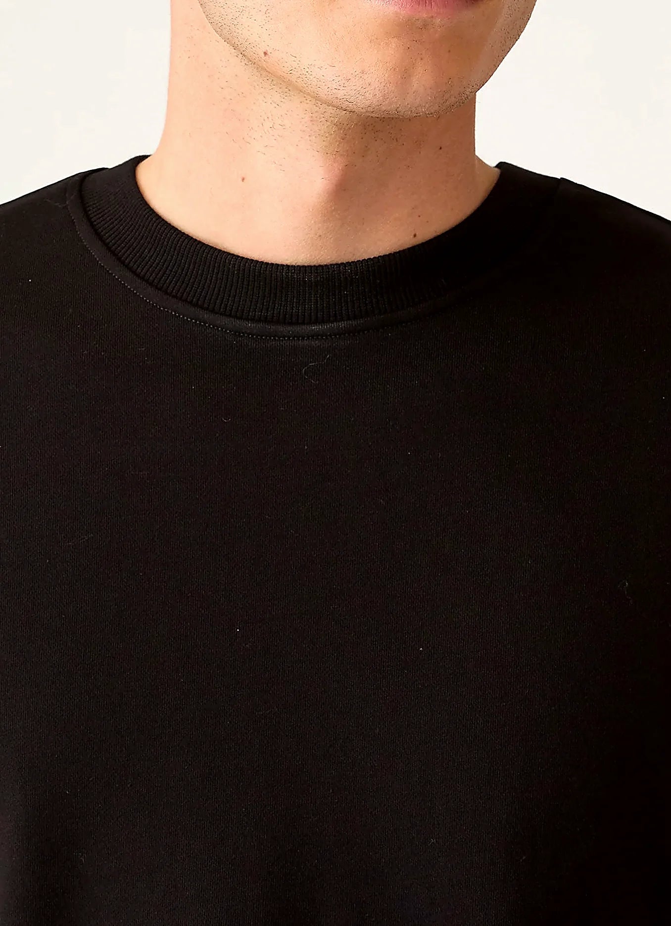 Black sweatshirt for men, supima cotton