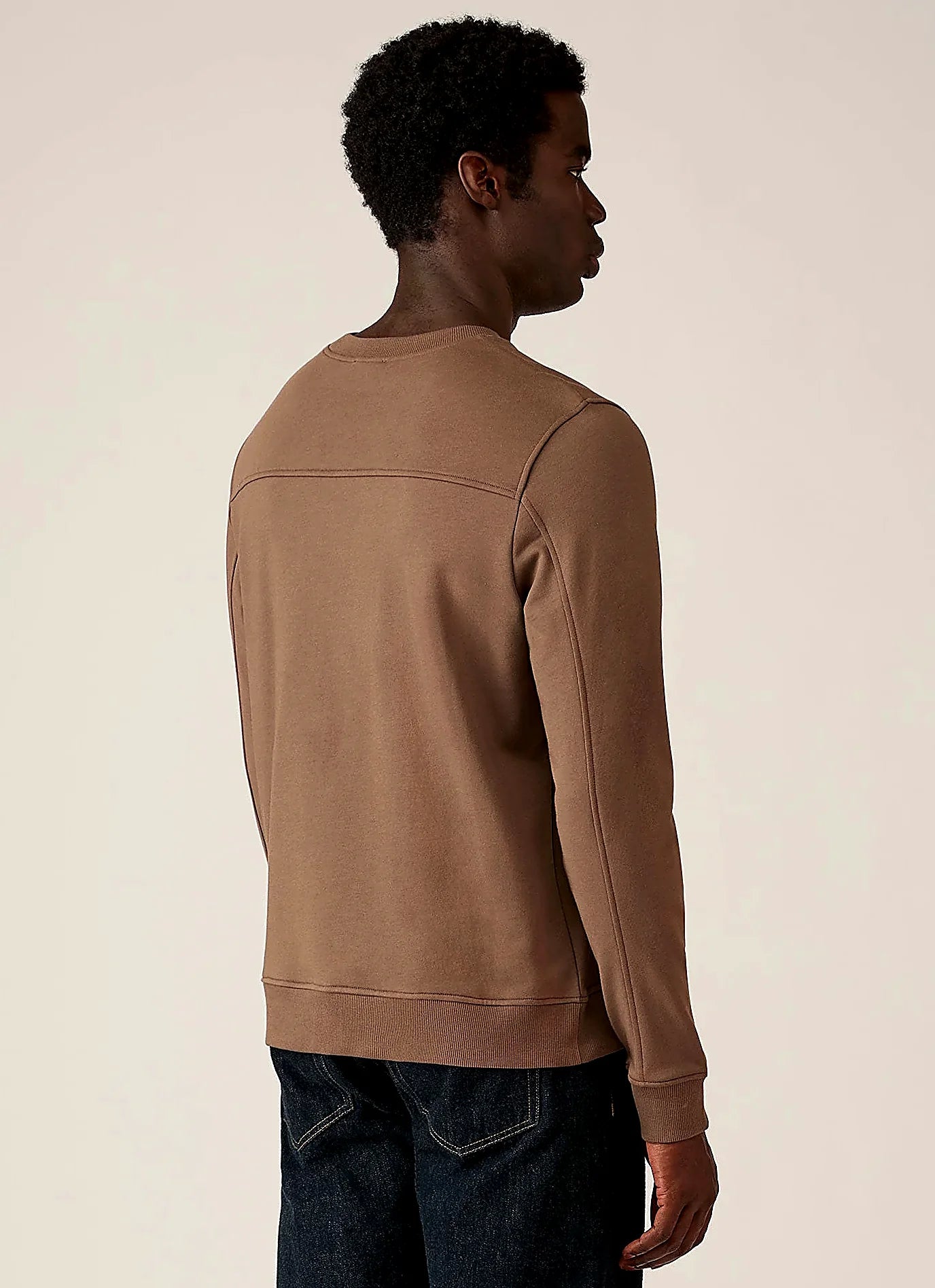 Men's supima cotton sweatshirt in Dark Cedar