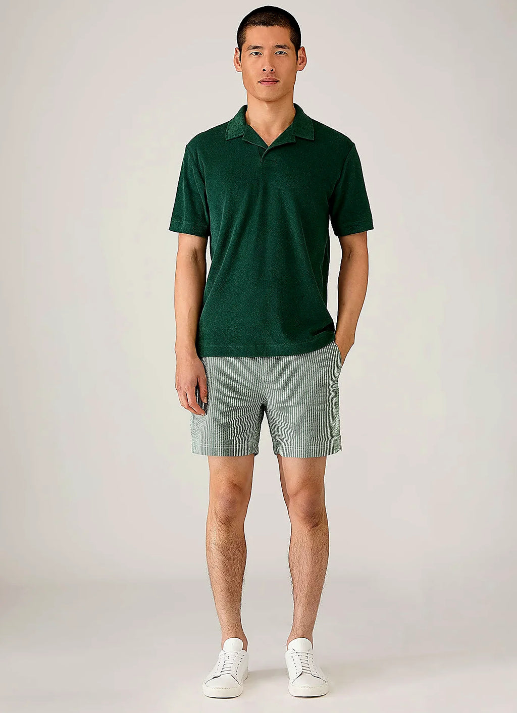 Forest towelling polo shirt in cotton towelling, everyday wear
