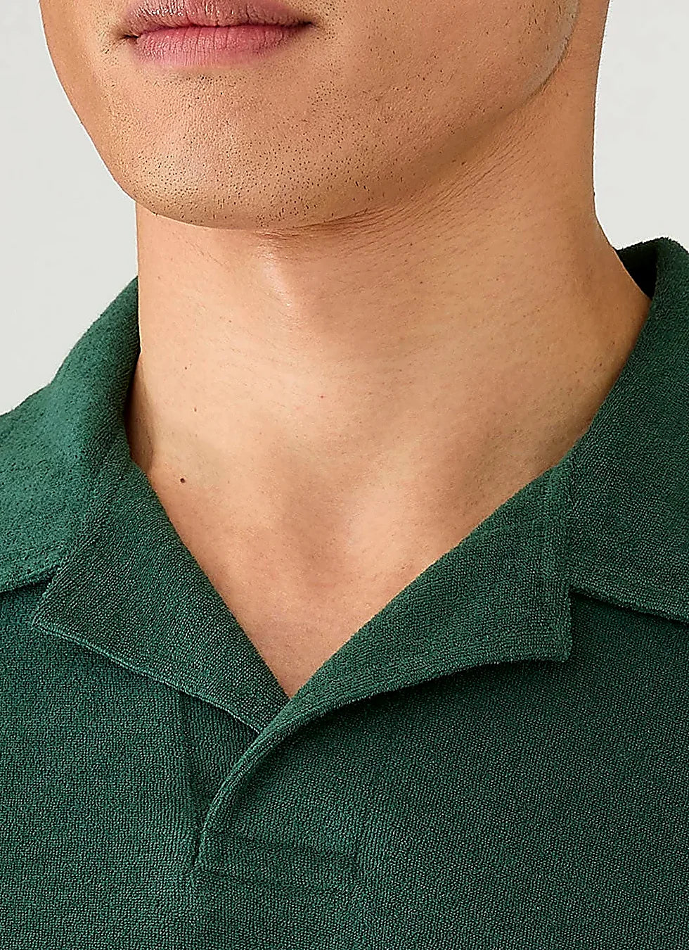 Forest towelling polo shirt for men, cotton towelling