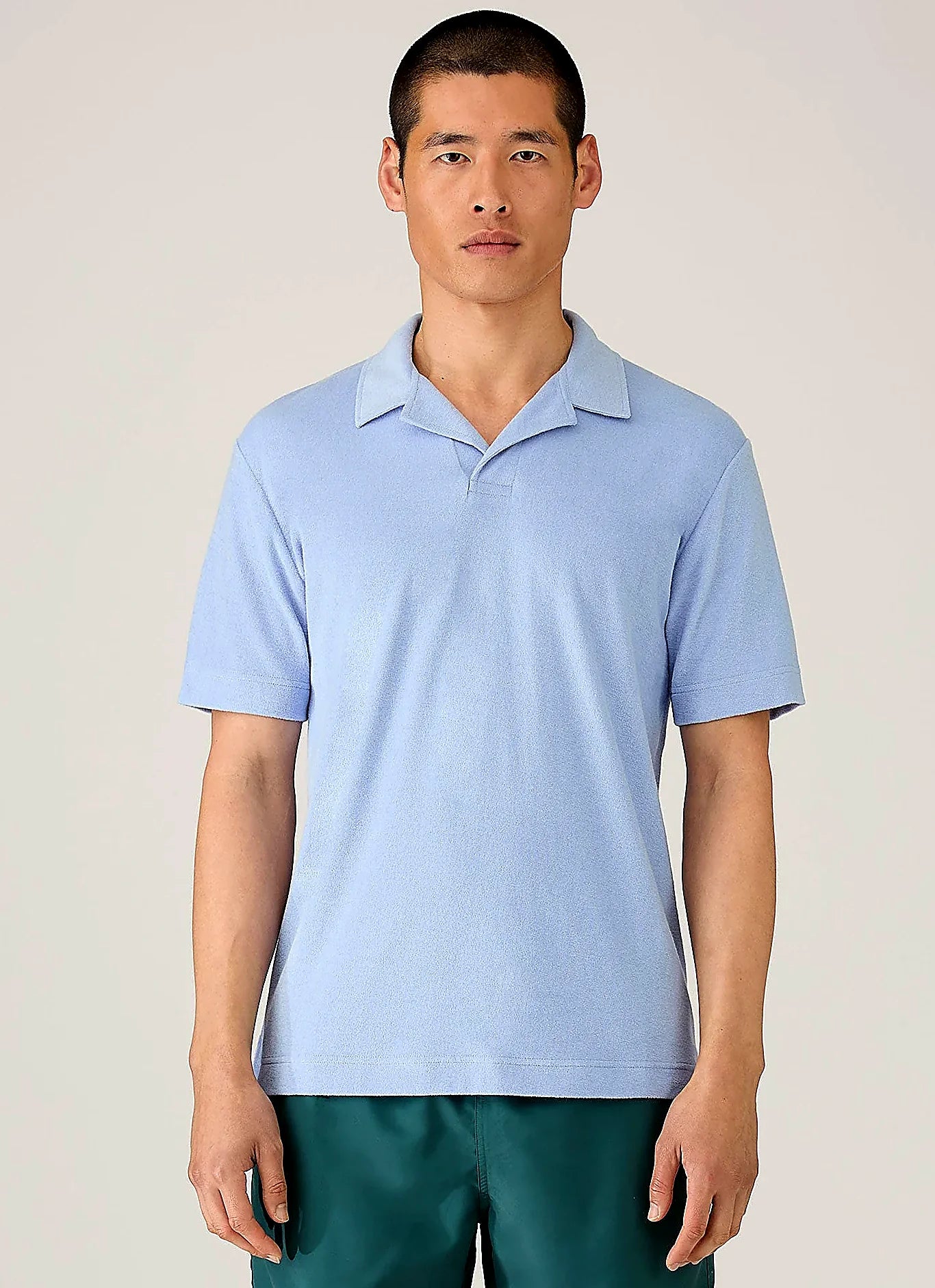 Sky cotton towelling towelling polo shirt for men