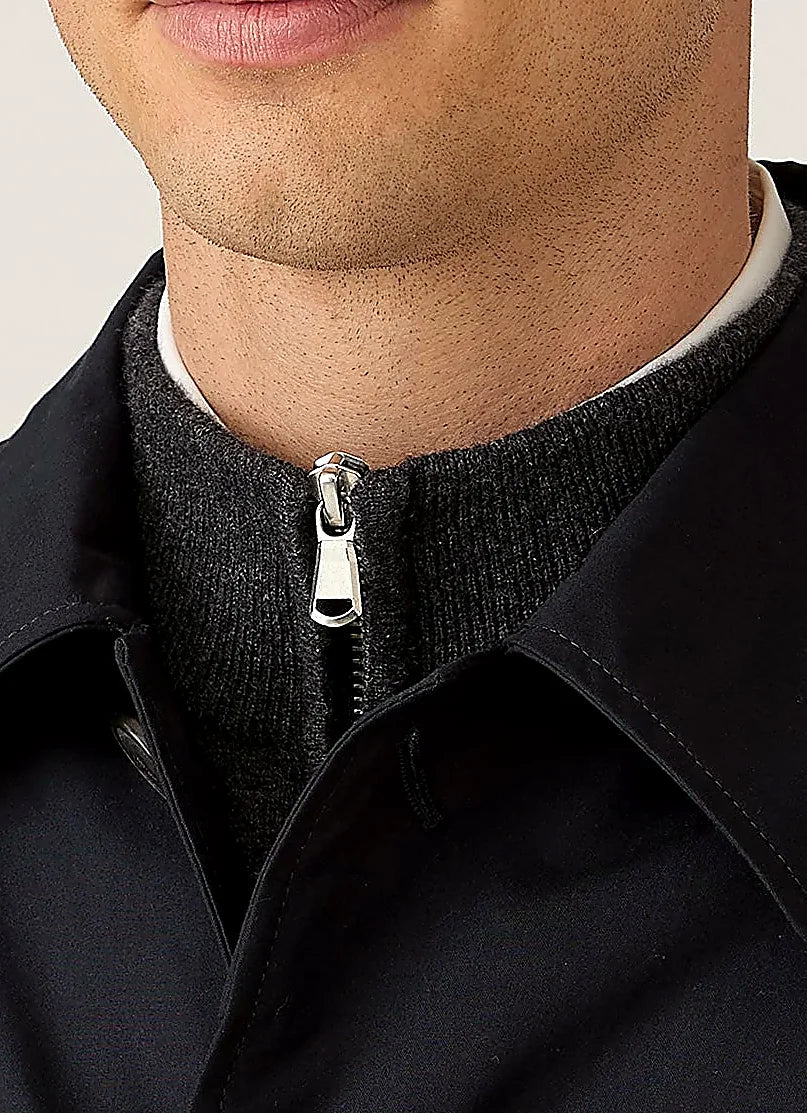 Dark Navy mac for men, ventile cotton