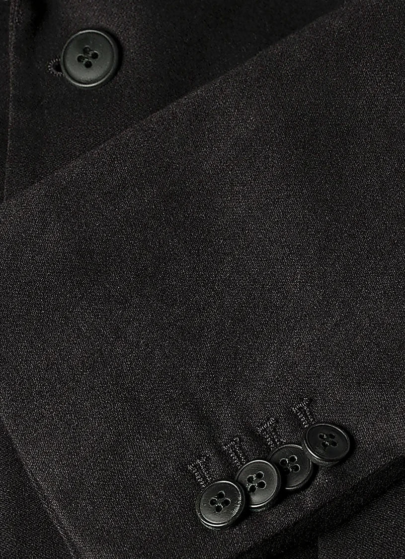 Men's Wool Cashmere Flannel Blazer in Charcoal Melange
