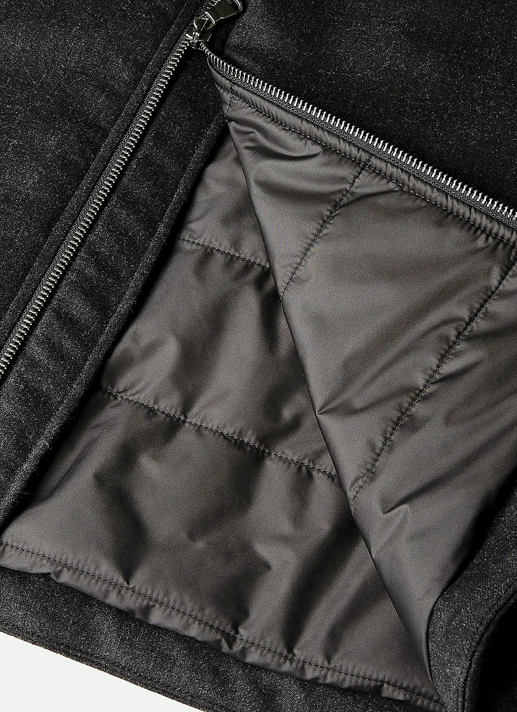 Men's Wool Cashmere Flannel Gilet in Charcoal Melange