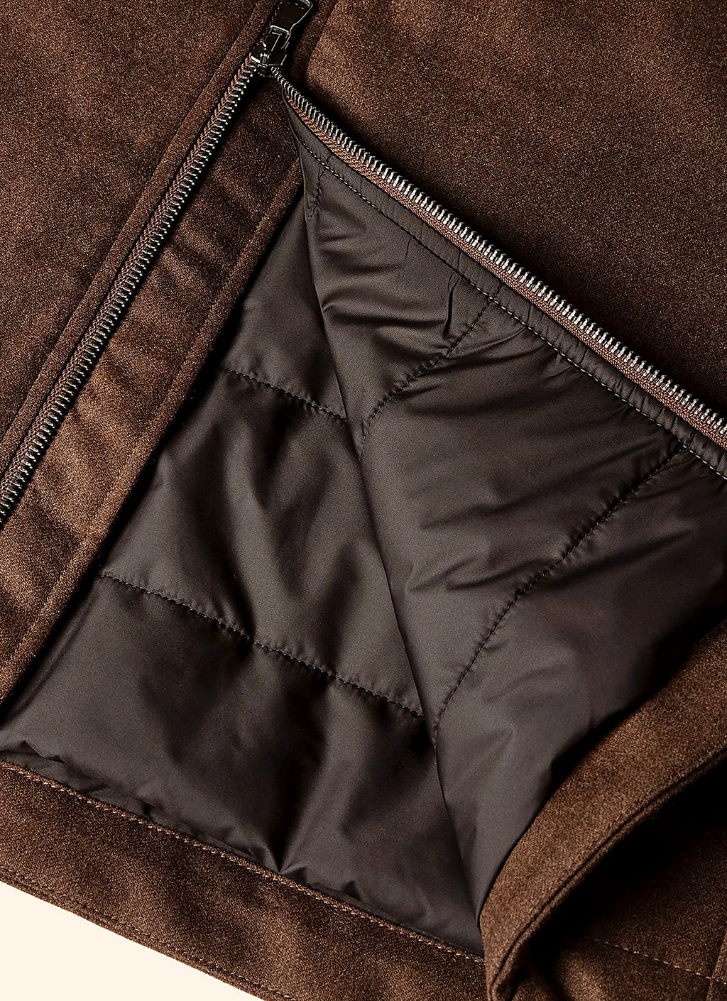 Men's Wool Cashmere Flannel Gilet in Light Brown Melange