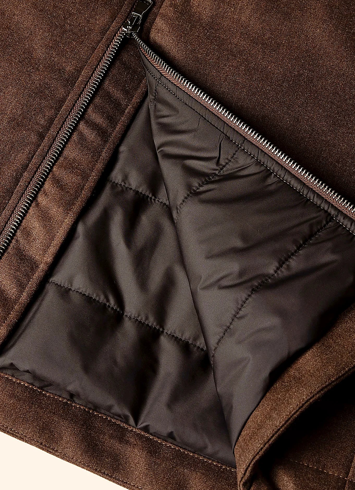 Men's Wool Cashmere Flannel Gilet in Light Brown Melange