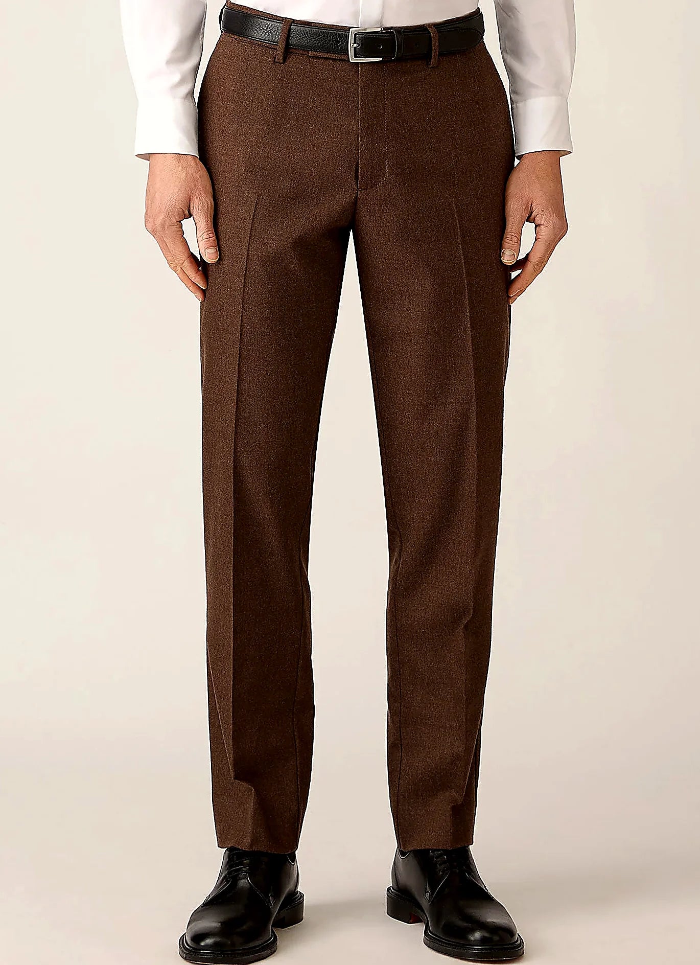 Light Brown wool cashmere flannel trouser for men